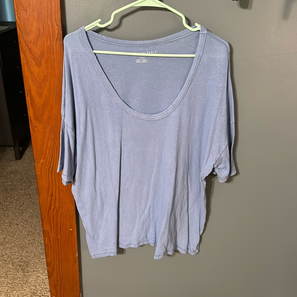 American Eagle Over Sized Shirt - Baby Blue